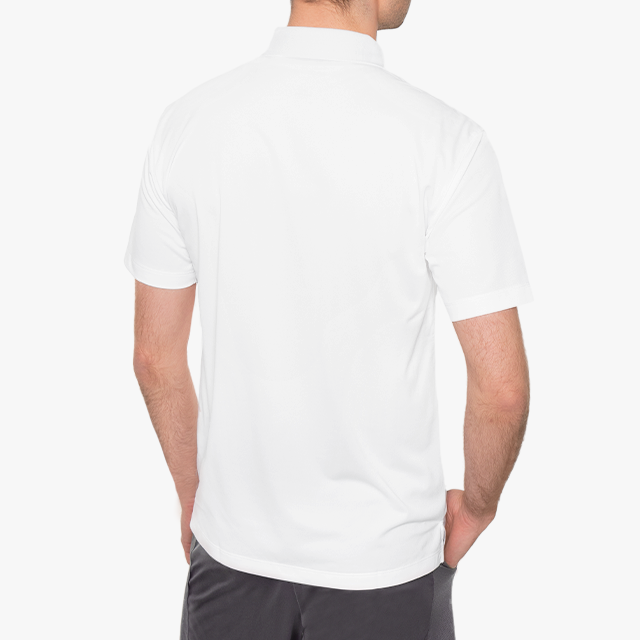 Sport polo collar and placket detail